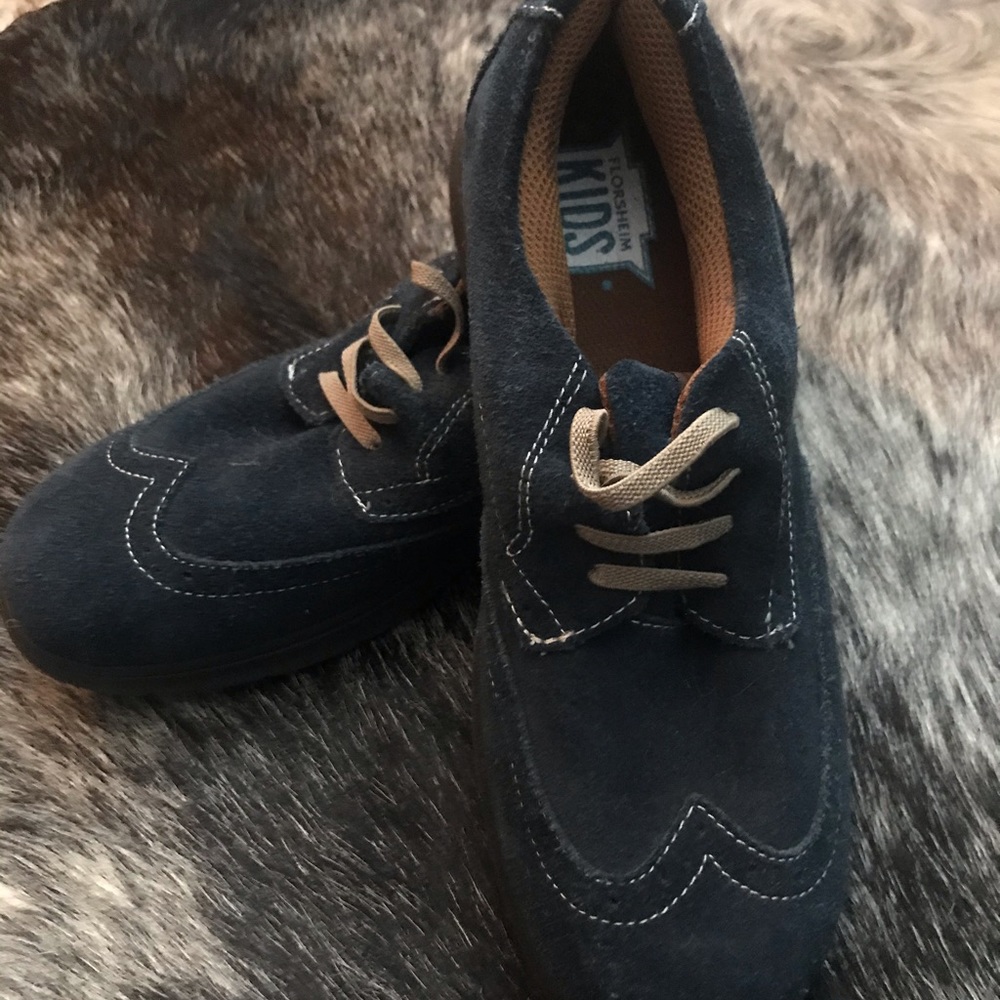Florsheim Kids Blue Suede Shoes